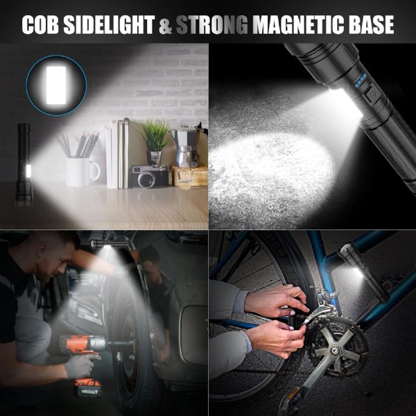 π‘ 10,000 Lumen Military-Grade Tactical LED Flashlight β Rechargeable, USB Portable π¦