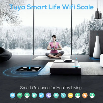 Nujoys Smart Scale - Track 18 Body Metrics with Free Mobile App for Ultimate Health Monitoring
