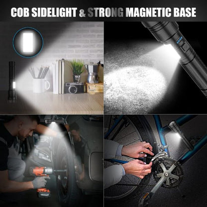💡 10,000 Lumen Military-Grade Tactical LED Flashlight – Rechargeable, USB Portable 🔦
