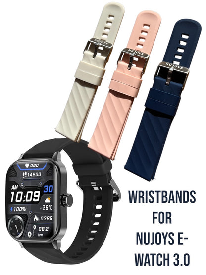 Nujoys E-Watch 3.0 3-Color Wristband Set – Style Meets Versatility ⏱️✨