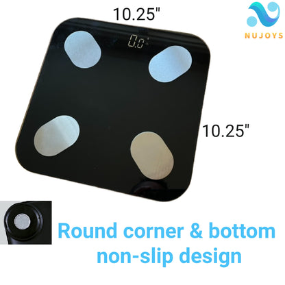 Nujoys Smart Scale - Track 18 Body Metrics with Free Mobile App for Ultimate Health Monitoring