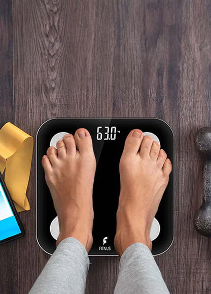Nujoys Smart Scale - Track 18 Body Metrics with Free Mobile App for Ultimate Health Monitoring
